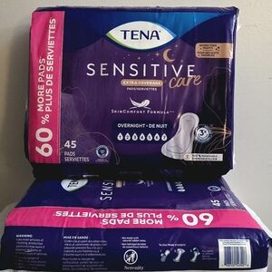 TENA Sensitive Care Overnight Pads (LOT OF 2)